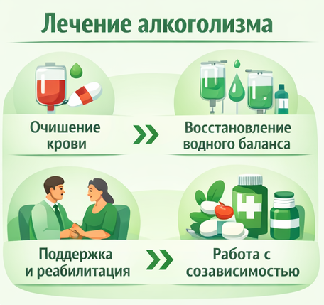 лечение алкоголизма в Обояни этапы